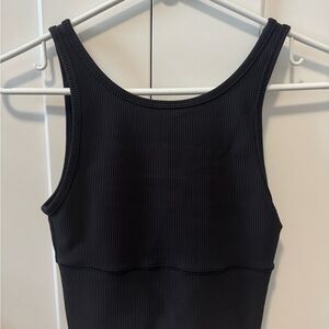 Lululemon Reversible Black Ribbed Tank Top